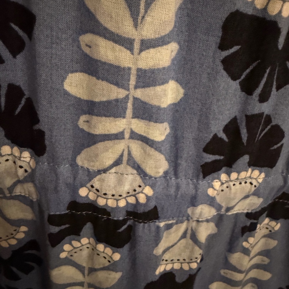 Mud Pie Blue Botanical Tie-Front Maxi Dress - Picture 5 of 7